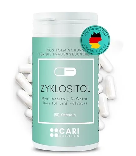 ZYKLOSITOL Kapseln | Myo- und D-Chiro-Inositol mit Folsäure von CARI Nutrition