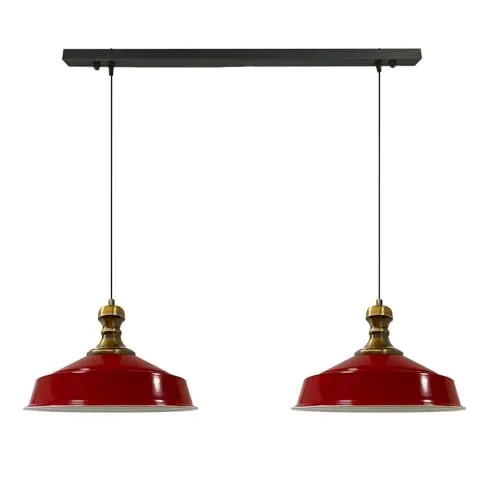 bamyum Asletl-Knob Pendelleuchte Rot 2 Flammig in rot von Bamyum