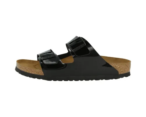 Birkenstock Pantolette - Schwarz - Bequeme Pantoletten mit offenem Schnitt, ideal für den Sommer. Hergestellt aus hochwertigem Birko-flor und mit einem Innenliegendem Keilabsatz für zusätzlichen Komfort.
