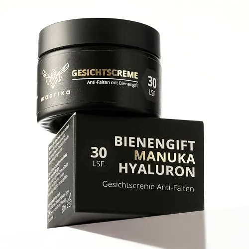 maorika - Gesichtscreme mit Bienengift, Hyaluron und Manuka - Antiaging mit LSF30 - Anti-Falten Skincare für ein straffes Hautbild