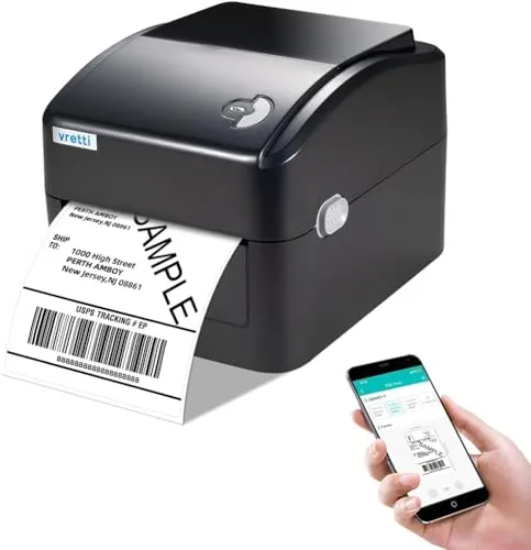 vretti Bluetooth DHL Etikettendrucker, Label Printer 4x6 Thermodrucker