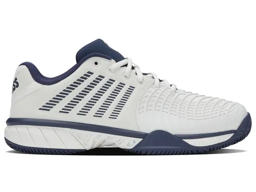 K-Swiss Herren Express Light 3 Clay Tennis Shoe - Tennisschuhe mit leichtem Design für Geschwindigkeit und Komfort, ideal für Sandplätze dank der tiefen Fischgräten-Außensohle für hervorragende Traktion.