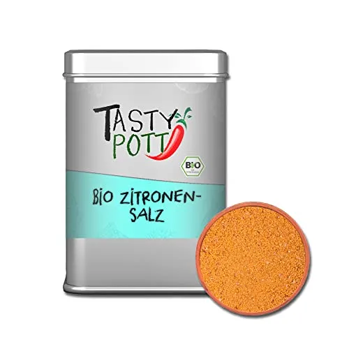 Tasty Pott Salze I Salzmischungen I Salz I Meersalz I Seasalt I Salt I Salty I Gewürze I Würzen I Kochen (Bio Zitronensalz 100g)