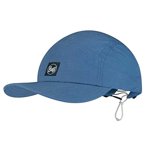 BUFF Unisex 5 Panel Explore Cap - Denim, One Size - Baseball Caps für Herren mit UPF 50+ Sonnenschutz, verstellbarem Verschluss für perfekte Passform und aus recycelten Materialien gefertigt.