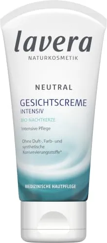 lavera Neutral Gesichtscreme, Sensitiv & Feuchtigkeitsspendend, 50 ml | Intensive Pflege, beruhigt gereizte Haut, bei Neurodermitis, medizinische Hautpflege, vegan, Naturkosmetik
