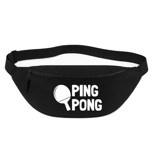 Huuraa Bauchtasche Ping Pong Tischtennis Geschenk 2,5 Liter Black Crossbody Bag Ping Pong Geschenkidee