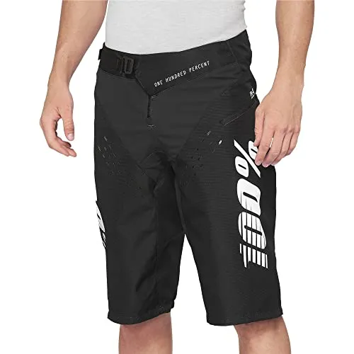 100% MTB WEAR Unisex R-core Shorts Schwarz 34 Hose, 28 - Radsport-Shorts für Herren, bietet hervorragenden Schutz beim Downhill und Enduro Fahren dank 600D DWR-Polyester und 4-Wege-Stretch-Einsätzen.