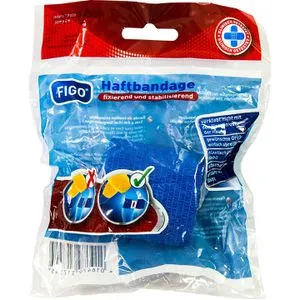 Figo Fixierbinden Haftbandage, farbig sortiert, selbsthaftend ohne Klebstoff, 4m x 5cm