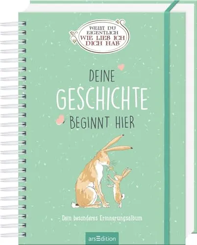Weißt du eigentlich, wie lieb ich dich hab? - Erinnerungsbuch - Belletristik und Eintragbuch für Eltern, ideal zur Schwangerschaft, Geburt oder Taufe. Mit Spiralbindung und Platz für Fotos, begleitet es die Entwicklung des Kindes von der Geburt bis zur Volljährigkeit.