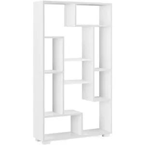 Vicco Raumteiler Domus, Weiß, 70 x 120 cm mit 9 Fächern - Raumteiler-Regale mit 9 Fächern, ideal zur kreativen Raumgestaltung, melaminbeschichtet und kratzfest für langlebige Nutzung.