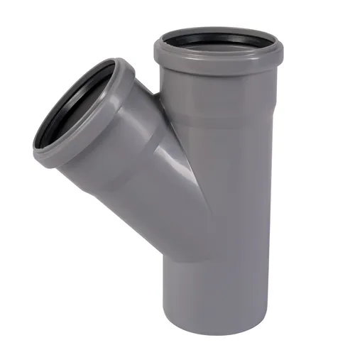 HT Rohr Abzweig Abzweigung T-Stück Y-Stück DN75/75 45° Abwasserrohr