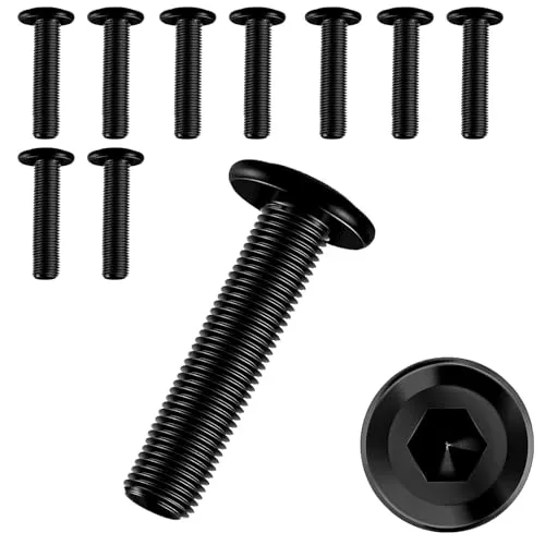 Stück Schrauben M8 × 30,Flachkopfschrauben m8 Innensechskant,m8 Schrauben,Schrauben Schwarz,Edelstahl A2 V2A,Vollgewinde 10