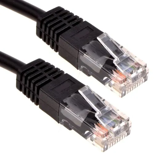 kenable Schwarz Netzwerk Ethernet RJ45 Cat-5E UTP Patchkabel LAN Kupfer Kabel Anschlusskabel 5 m [5 Meter/5m]
