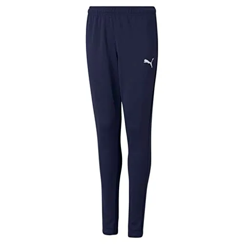PUMA Unisex Kinder Teamrise Poly Training Pants J Jogginghose, Peacoat-Puma White, 176