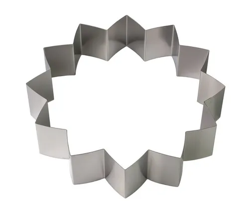 LARES Backform 6056, Seerose mit 12 Zacken, Ø ca. 27cm, rostfreier Edelstahl, ohne Boden, Made in Germany