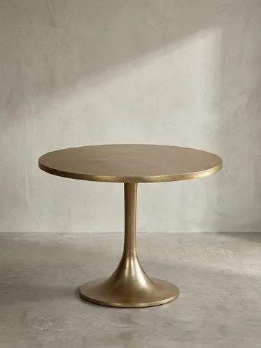 Eleganter Couchtisch Metall Gold 60x60 cm