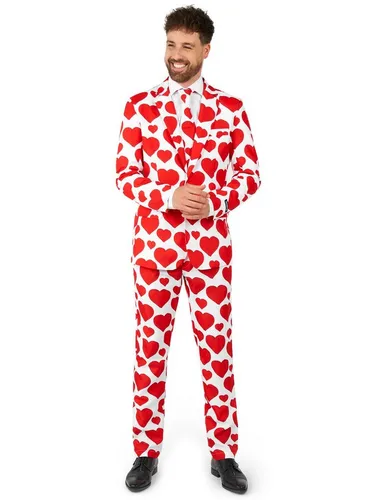 SuitMeister Partyanzug Valentinstags Herz Kostüm in rot von Suitmeister