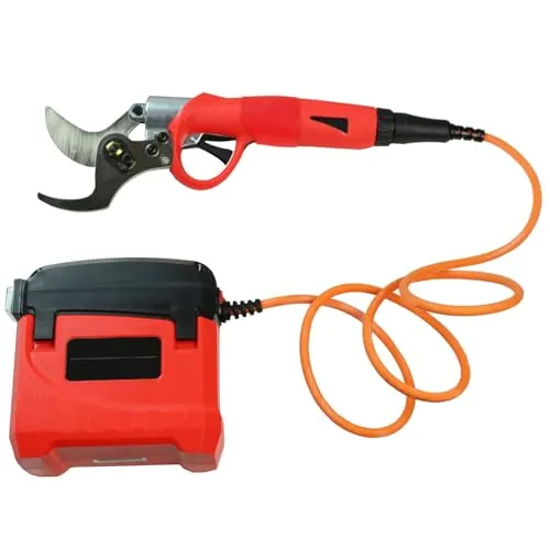 YATEK 45mm elektrische Astschere, kann lebende Äste bis 45mm schneiden, inkl. Akku und Aktentasche mit diversem Zubehör, einfach und bequem zu bedienen.