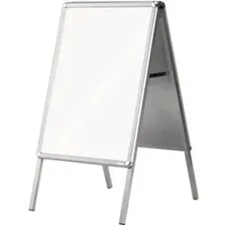 Magnetoplan Kundenstopper A2, wetterfest und auffällig - Kundenstopper in edlem Design, wetterfest und ideal für Gehwege oder Verkaufsräume. Doppelseitiger Klapprahmen aus Aluminium für schnellen Plakatwechsel.