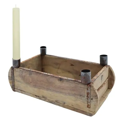 Adventsleuchter in Ziegelform für Stabkerzen