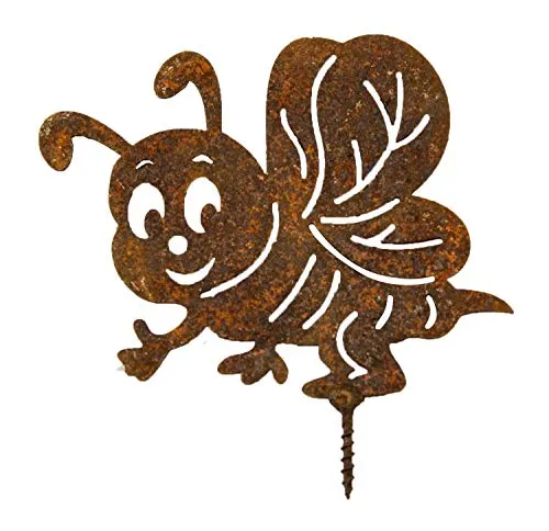 Manufaktur Lichtbogen Edelrost Biene zum Einschrauben