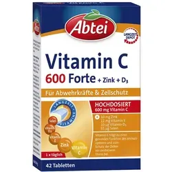 Abtei Vitamin C 600 Forte Tabletten Titandioxidfr. 42 St