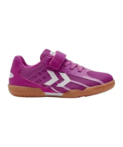 hummel Root Elite VC Hallenschuh Kids lila, 28 - Handballschuhe für Jungen mit rutschfester Gummisohle, ideal für optimale Performance auf dem Spielfeld.