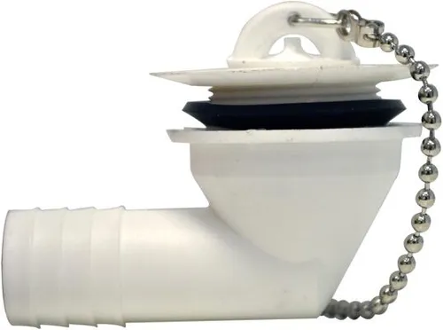 Lilie Ablaufgarnitur, 19mm, abgewinkelt, kurz