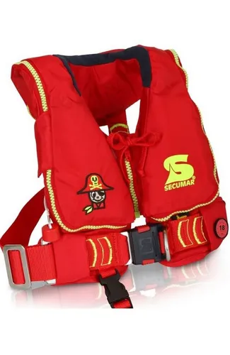 SECUMAR Rettungsweste Mini Duo Protect - Rettungsweste für Kinder 15-30 kg, mit innovativem DUO PROTECT System und reflektierenden Streifen für maximale Sicherheit auf dem Wasser.