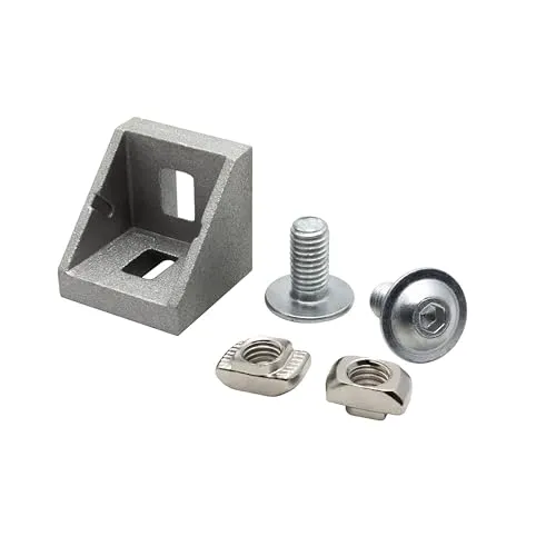 KLAK 20 - Befestigungswinkel ink. Schrauben und Nutensteine Nut 6 für Aluprofil 20-er 1 Stück