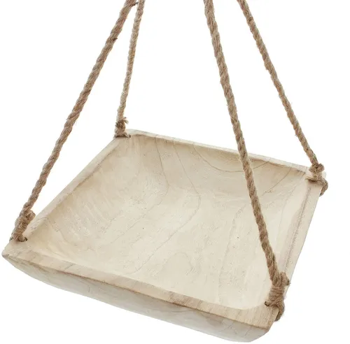 Hänge - Schale 'Wood' - Dekorative Hänge Schale aus Holz, ideal für Pflanzen oder Deko, verleiht jedem Raum einen natürlichen Charme.