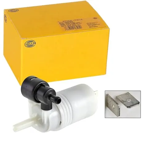 HELLA 8TW 005 206-011 Waschwasserpumpe, Scheibenreinigung - 12V - elektrisch - Dualpumpe - 2bar - Fördermenge: 60l/h