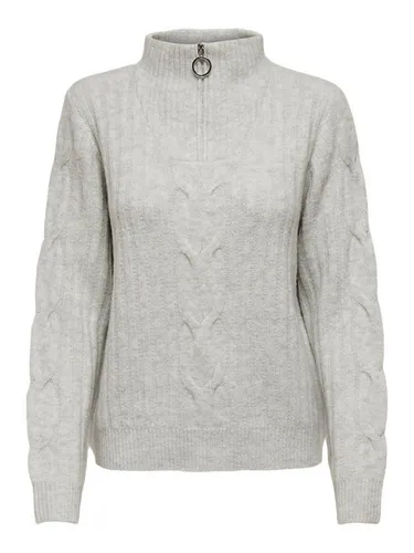JdY Damen Jdyandrea L/S Zip Cable KNT Strickpullover - Pullover für Damen mit gerippten Ärmelbündchen, ideal für jede Jahreszeit und Anlass, bietet angenehmes Tragegefühl und elegante Optik.
