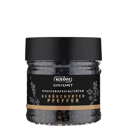 Kotanyi Geräucherter Pfeffer - Intensiv Scharf 215g - Intensiv scharfer, geräucherter Pfeffer für besondere Geschmackserlebnisse. Ideal zum Würzen von Fleischgerichten und Saucen, sorgt für ein einzigartiges Aroma.