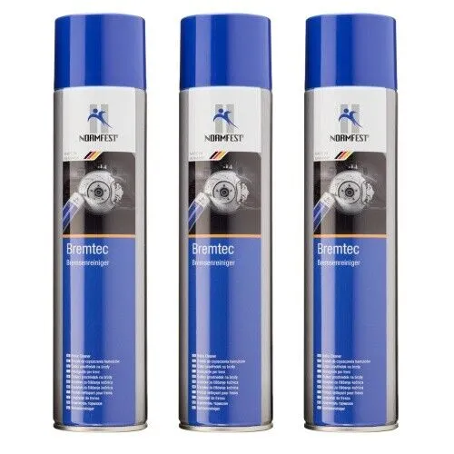 Normfest Bremsenreiniger BREMTEC Reiniger Entfetter Spray 3x 600ML