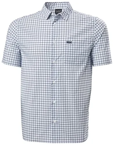 Helly Hansen Herren Fjord Kurzarmhemd 2.0 - Schnell Trocknend, M, Weiß - T-Shirts für Herren, schnelltrocknendes Material für hohen Tragekomfort beim Segeln oder Entspannen, mit versteckter Netzpasse für zusätzliche Kühlung.