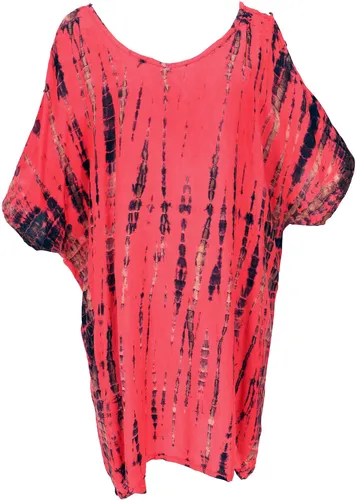 Schulterfreies Batikdress – Ethno Tunika für den Sommer von Guru-Shop