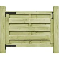vidaXL Kiefer Imprägniert Gartentor 100x75cm - Rustikales Holztor für Garten - Flügeltore aus massivem, imprägniertem Kiefernholz, witterungsbeständig und langlebig, idealer rustikaler Eingang für deinen Garten oder Terrasse.