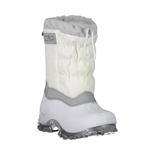 CMP Winterstiefel Hanki 2.0 - Weiße Kinderstiefel mit Kordelzug - Unisex Winterschuhe in Weiß mit Tunnelzug für einfachen Einstieg und optimalen Sitz. Vollständig wasserdicht und mit Panzerprofil für besten Grip auf Eis und Schnee, ideal für winterliche Abenteuer.
