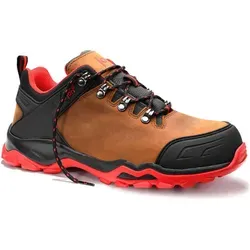 ELTEN Sicherheitshalbschuh jo_POWERFUL brown Low S3 - Größe 41 - Arbeits- & Schutzkleidung: Robuster Sicherheitshalbschuh mit hydrophobiertem Nubukleder, metallfreiem Durchtrittschutz und Stahlkappe für optimalen Fußschutz.