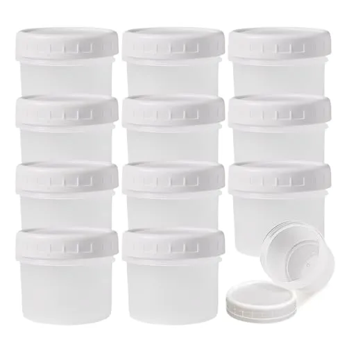 YZROHYI 12 Stück Kleine Plastikdosen mit Deckel 160 ML,Gefrierdosen Kunststoff Rund,Gefrierbehälter Eisbecher, Frischhaltedosen zum Einfrieren,Saucen Behälter Wiederverwendbare,Vorratsdosen Küche