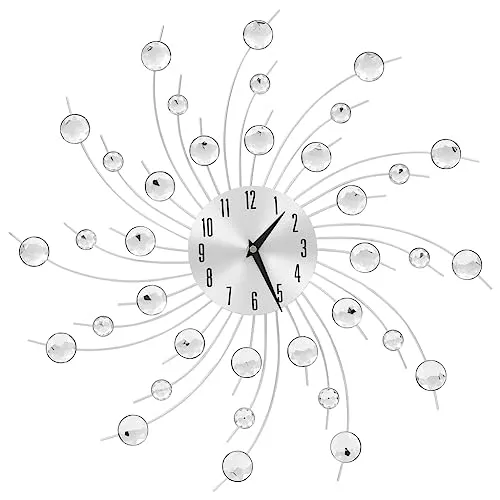 vidaXL Wanduhr Quarzwerk Modern 50 cm - Wohnaccessoires mit elegantem Design, robustem Aluminiumrahmen und gut ablesbaren Ziffern für einen stilvollen Look in Küche oder Büro.