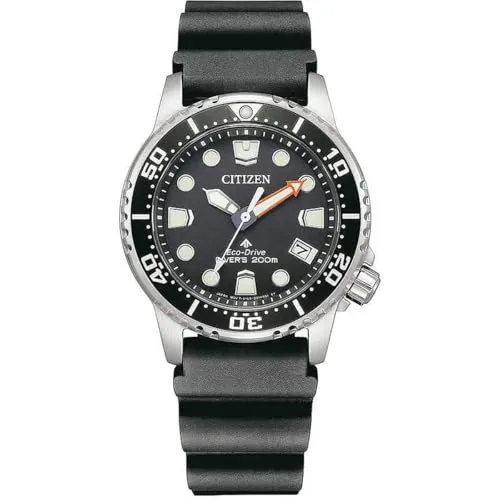 Citizen Promaster Herrenuhr Schwarz - Nur Zeit - Armbanduhren von Citizen, umweltfreundliches Uhrwerk, 20 ATM wasserdicht, Titangehäuse und Kautschukarmband für höchsten Tragekomfort.