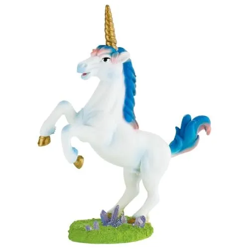 Bullyland 75571 - Spielfigur Weißer Einhorn Hengst, aufbäumend, ca. 13,1 cm, detailgetreu, PVC-frei, ideal als kleines Geschenk für Kinder ab 3 Jahren