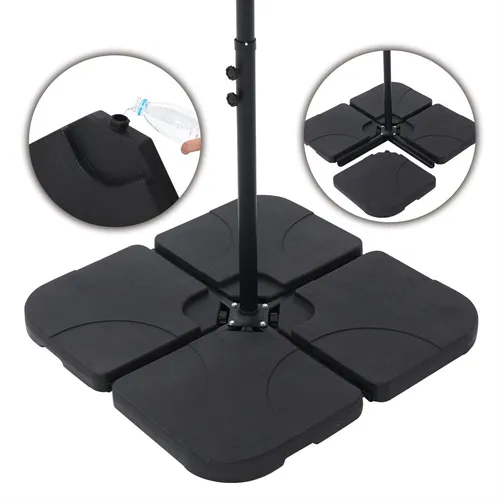 Mucola Schirmständer 4er Set, 80 kg in schwarz von Melko