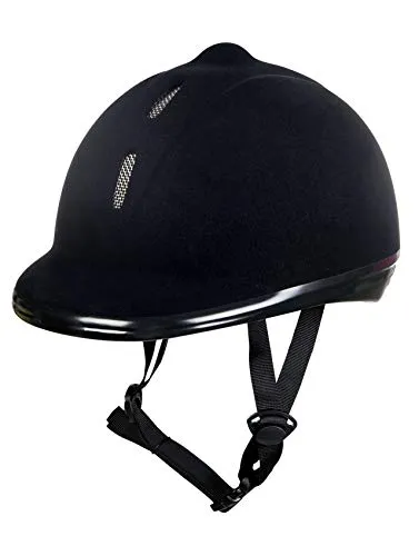 HKM Schwarz L=58-61cm Reithelm New Flock Helm