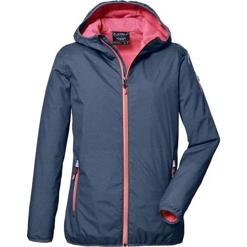 KILLTEC Kinder Funktionsjacke KOS 333 GRLS JCKT - Funktionsjacke für Mädchen, wind- und wasserdicht mit 10.000 mm Wassersäule, ideal für Outdoor-Abenteuer. Nachhaltige Herstellung, PFC-frei.