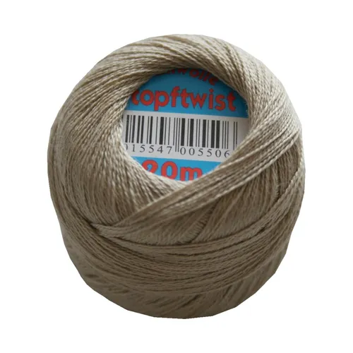  0,18€/m) Stopftwist Stopfgarn Baumwolle 8-fach mercerisiert 20 m beige (0855
