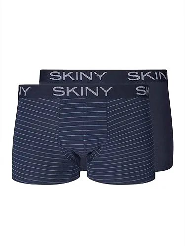 Skiny Herren Cotton Multipack 086487 Hipster, Stripe Selection, S EU - Herren-Boxershorts im praktischen Multipack, aus hochwertiger Baumwolle mit Stretch für optimalen Tragekomfort und perfekte Passform.