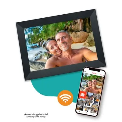 Digitale Fotoleinwand 10 Zoll mit WiFi und Frameo App